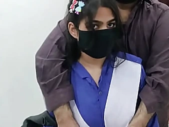Step-father bangs Indian Schoolgirl Gal in School uniform