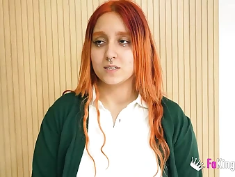 Natalyy Hott, the 18yo teenage, gets roughed up at her highly first porn casting!
