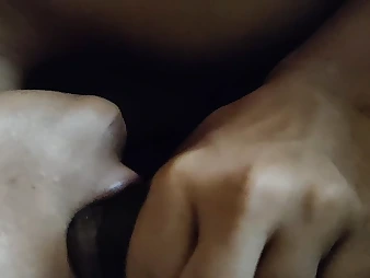 Observe this Indian first-timer wifey give a torrid oral job and get a faceful of jizz