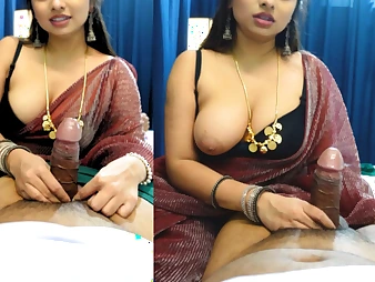 Super-hot Desi Aunty with Indian Huge Funbags Sweat-soaked in arm-job madness