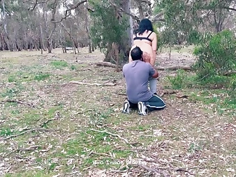 Super-fucking-hot Indian Wifey & Neighbor Uncle share a super-steamy outdoor sexcapade