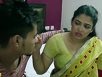 Desi Bhabhi Tabinash hooks up with big-titted Bhabhi Tojha in super-hot guest guest room hook-up