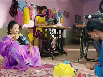 Hot Desi babes get pounded in steamy townsperson fuck-fest