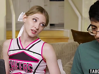 Elfin cheerleader Melody Marks gets will not hear of pussy licked & mouth filled away from simmering Diego Perez