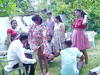 Move family joins latrine the gaiety with Desi Indian motor coach tuition soiree