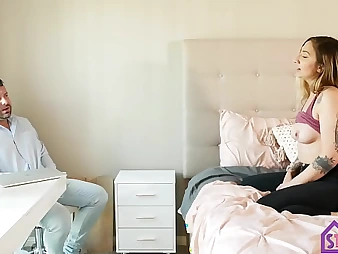 Nina Nova and Raging Vince allotment a red-hot rail & get their all-natural tits juggling