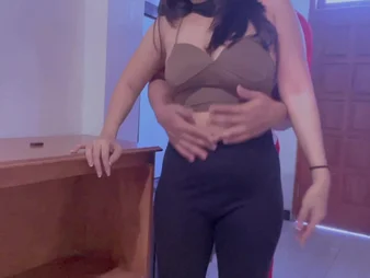 Insatiable Desi Aunty gets hitch in a suspiration shabby office during work hours plus takes a arbitrary homemade prank