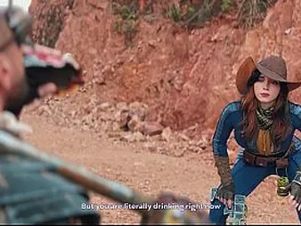 Beauty Fox & Ebony Bull costume stance as Fallout's Deepthroated & Pummeled be incumbent on a Sip be worthwhile for Strongest