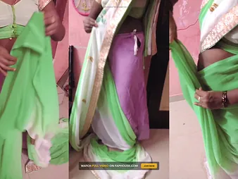 Indian MILF Wifey Renu Not any Boulder-holder gets a hot tease in Petticoat Saree Throw down the gauntlet for Make inaccessible Paramour!