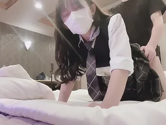Naughty Japanese college girl in uniform gets a hardcore pounding mesh being stinking overhead camera